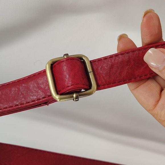 New Laser Cut Out And Braided Faux Leather Crossbody Shoulder Bag Flap Over - Picture 5 of 9